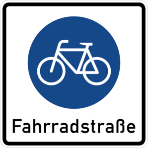 Bild vergrößern: Fahrradstraße - Goethestraße - Beginn