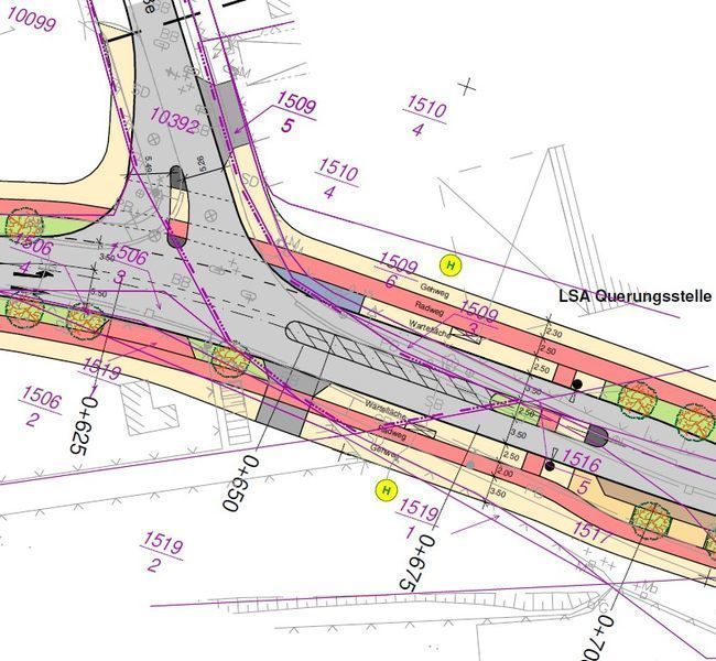 Bild vergrößern: Vorplanung Schanzenweg/Hettstedter Straße - Lageplanausschnitt