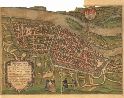 Bild vergrößern: Historischer Stadtplan um 1574