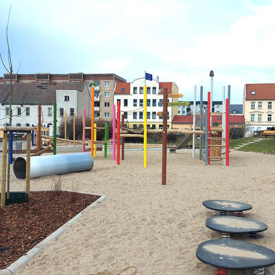 Spielplatz Wedringer Straße nach seiner Sanierung 2024