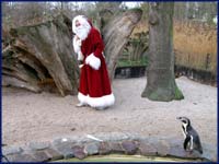 Weihnachtsmann im Zoo Magdeburg ©Zoo