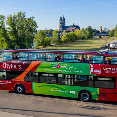 Magdeburg: Stadtrundfahrt mit dem Doppeldeckerbus