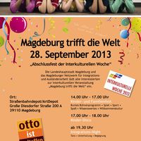 Plakat Magdeburg trifft die Welt 2013