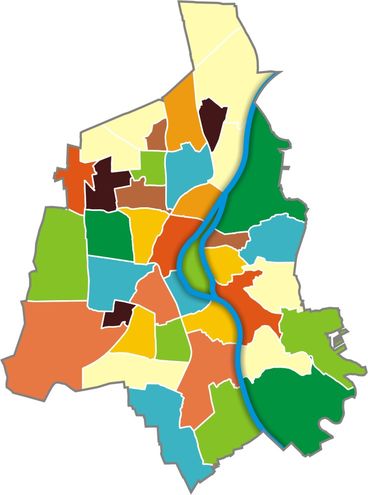 Übersichtskarte Magdeburg - Stadtteile