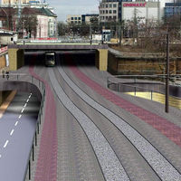 Bild vergrößern: Eisenbahnüberführung Ernst-Reuter-Allee, Visualisierung