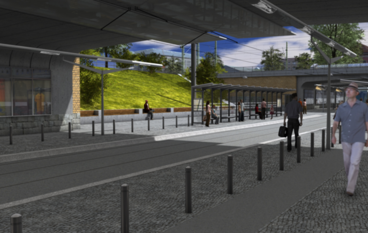 Bild vergrößern: Straenbahnhaltestelle Klner Platz, Visualisierung