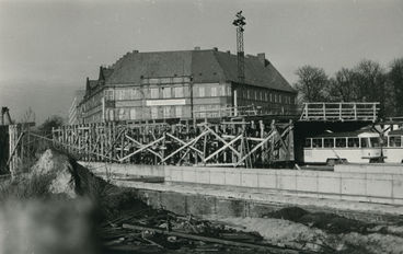 Bau der Westtangente im November 1973
