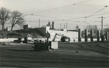 Bau der Westtangente im November 1973 
