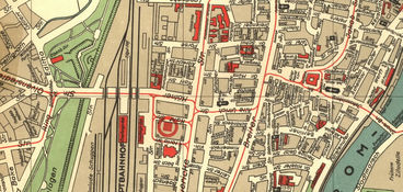 Bild vergrößern: Historische Karte eines Stadtplaners von 1931