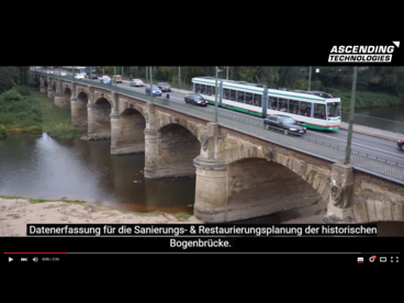 Film über die Befliegung der Anna-Ebert-Brücke