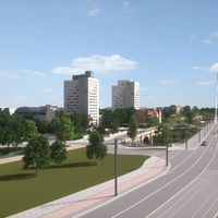 Künftige Verkehrsführung mit neuer Zufahrt zum Stadtpark