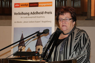 Preistrgerin des Adelheid-Preises 2013 Frau Gudrun Schulz