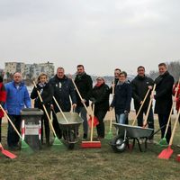 Teilnehmer der Aktion "Magdeburg putzt sich"