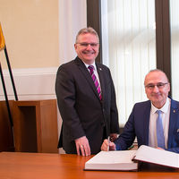 Bürgermeister Klaus Zimmermann und S.E. Dr. Gordan Grlić Radman  