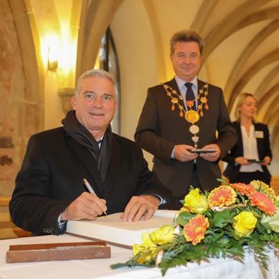 Baden-Württembergs Minister Thomas Strobl mit OB Dr. Lutz Trümper