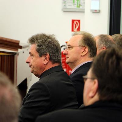 Oberbürgermeister Dr. Lutz Trümper und Ministerpräsident Reiner Haseloff während der Veranstaltung. 