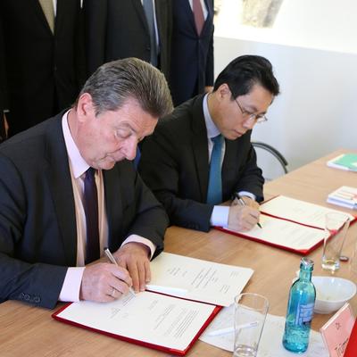 Unterzeichnung der Kooperationsvereinbarung zwischen der Landeshauptstadt Magdeburg und Shenyang