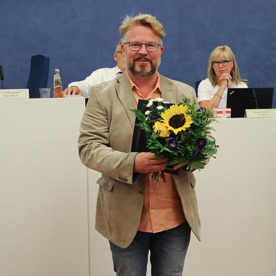 Oliver Müller  wurde für seine 15-jährige Tätigkeit im Magdeburger Stadtrat gewürdigt.
