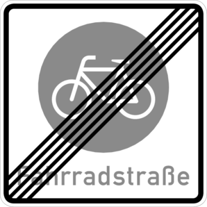 Bild vergrößern: Fahrradstraße - Goethestraße - Ende