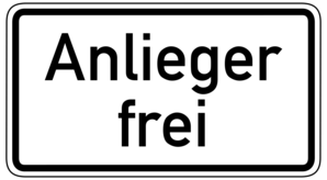 Bild vergrößern: Fahrradstraße - Goethestraße - Anlieger