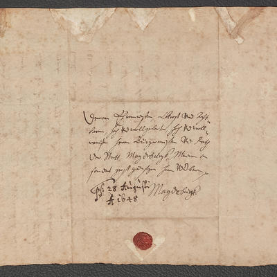 Unbekannter Brief Otto von Guerickes