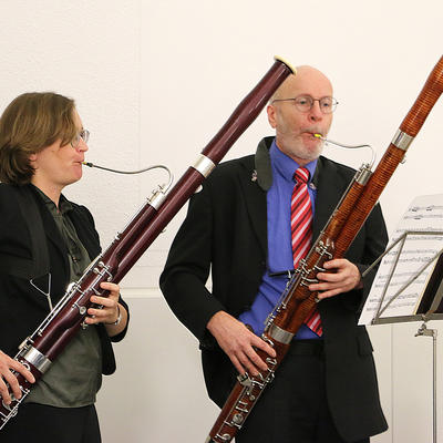 Gerd Becker und Maren Duncker mit dem Fagott