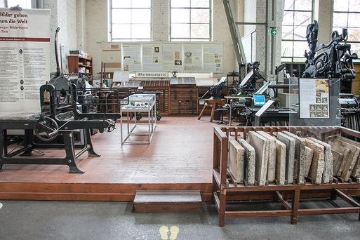 Bild vergrößern: Technikmuseum Buchdruckerei Kabinettsansicht