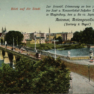 1912 Lange Brücke mit Werderblick