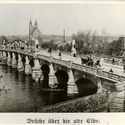 Postkarte von der Langen Brücke 1880