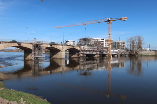 Wasserstand der Alten Elbe am 17.03.2020