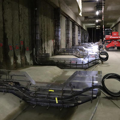 Einbau der Fugenbandsysteme im Tunnel, 04/2020