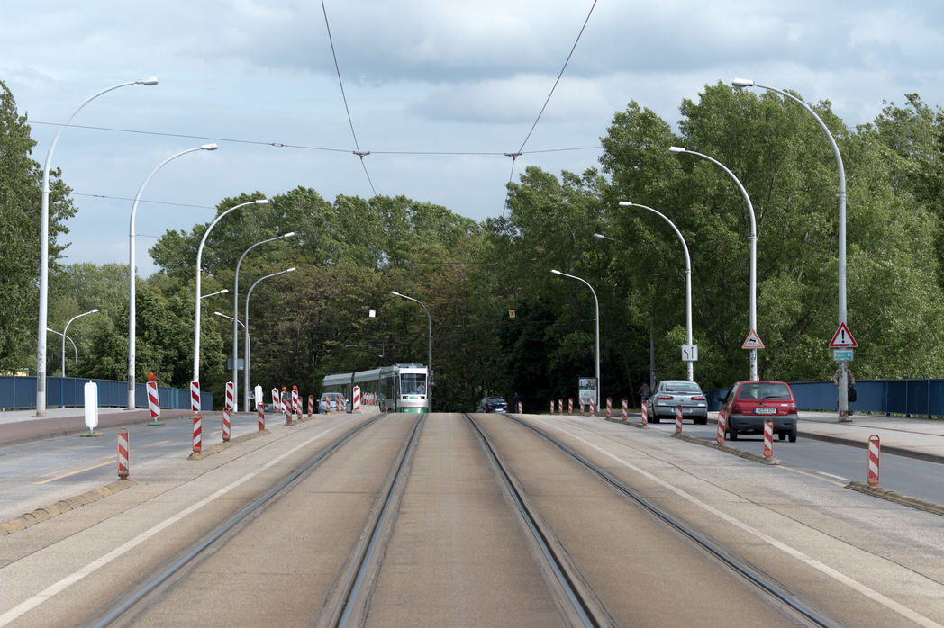 Verkehrssituation auf der Neuen Strombrücke, 2014