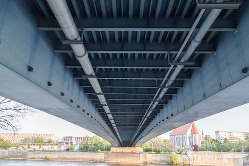 Bild vergrößern: Bauwerksprüfung Neue Strombrücke 2015
