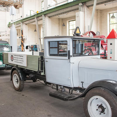 Historischer Lastkraftwagen im Technikmuseum Magdeburg