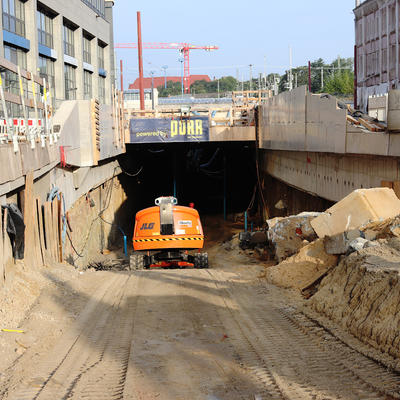 Beginn Tunnelaushub auf der Innenstadtseite, 08/2020