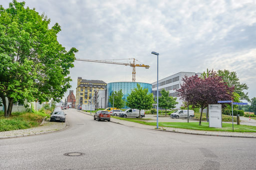 Baukräne im Wissenschaftshafen 