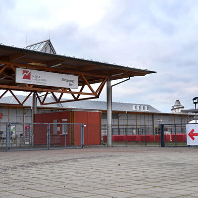 Eingangsbereich des Magdeburger Impfzentrums