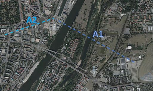 Bild vergrößern: Ergebnisse der Machbarkeitsuntersuchung für eine Seilbahn in Magdeburg Vorzugvarianten