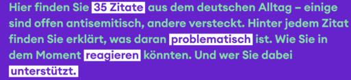 Bild vergrößern: Stop Antisemitismus I 35 Zitate und wie zu reagieren ist