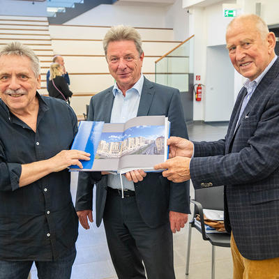 Karl-Heinz Kaiser, Oberbürgermeister Dr. Lutz Trümper und Eckhart W. Peters