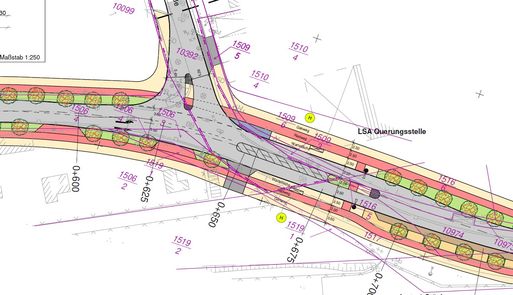 Vorplanung Schanzenweg/Hettstedter Strae - Lageplanausschnitt