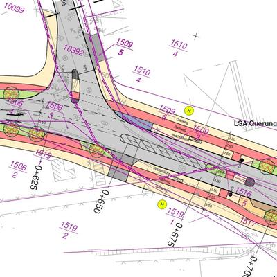 Vorplanung Schanzenweg/Hettstedter Straße - Lageplanausschnitt