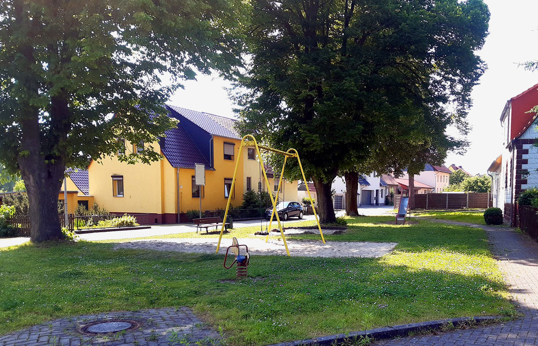 Der Spielplatz Untere Siedlung in Beyendorf-Sohlen vor der Sanierung