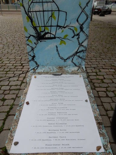 Bild vergrößern: Umsetzungsvorschlag für die Gedenktafel der Magdeburger Maueropfer