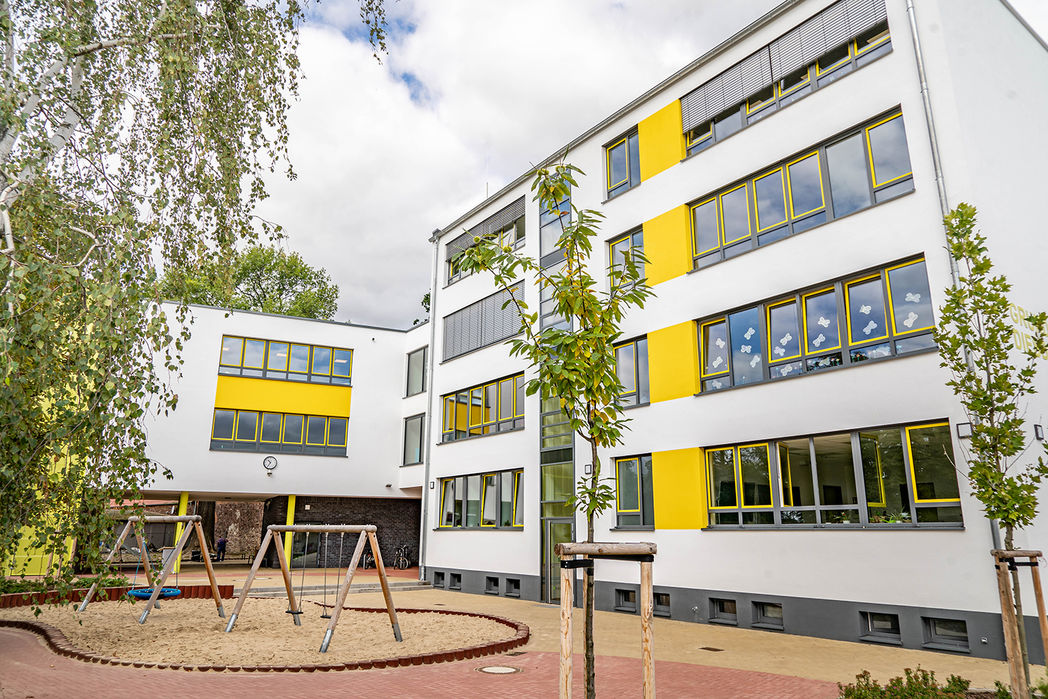 Die neu sanierte Grundschule Diesdorf in Magdeburg © Landeshauptstadt Magdeburg, Romy Buhr