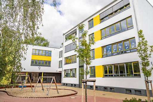Die neu sanierte Grundschule Diesdorf in Magdeburg
