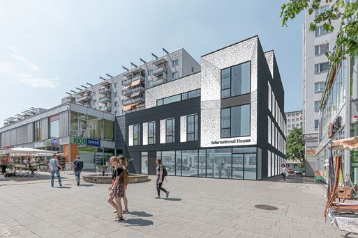 das knftige Internationale Haus im Entwurf 