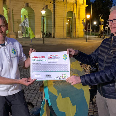 Magdeburgs Beigeordneter für Umwelt, Holger Platz, mit der Klimawette für 2021