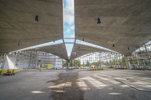 Dach aus Carbon-Beton der Magdeburger Hyparschale