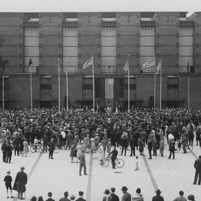 Stadthalle Magdeburg zur Steubenfeier am 20. Juli 1930